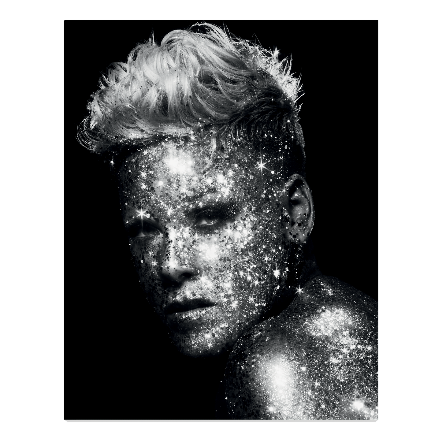 Front image of the P!NK Summer Carnival 2023 programme featuring a portrait of P!NK with silver glitter on her face.