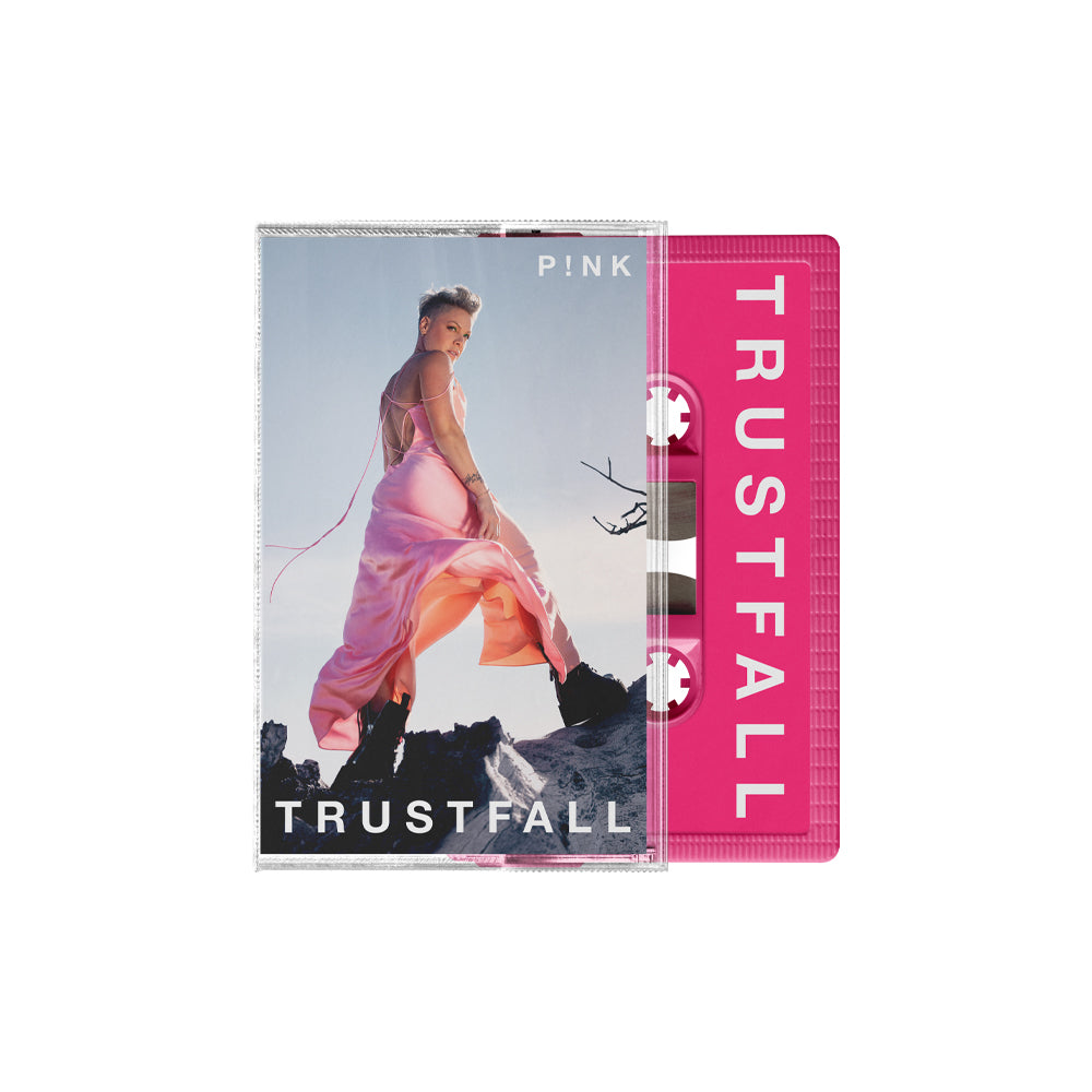 Front image of P!NK TRUSTFALL Pink Cassette