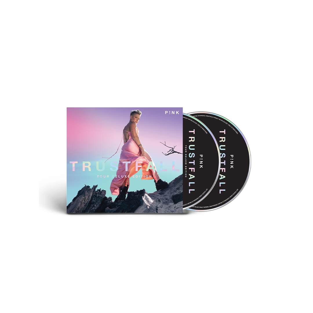 Front view of P!NK TRUSTFALL TOUR DELUXE EDITION Double CD