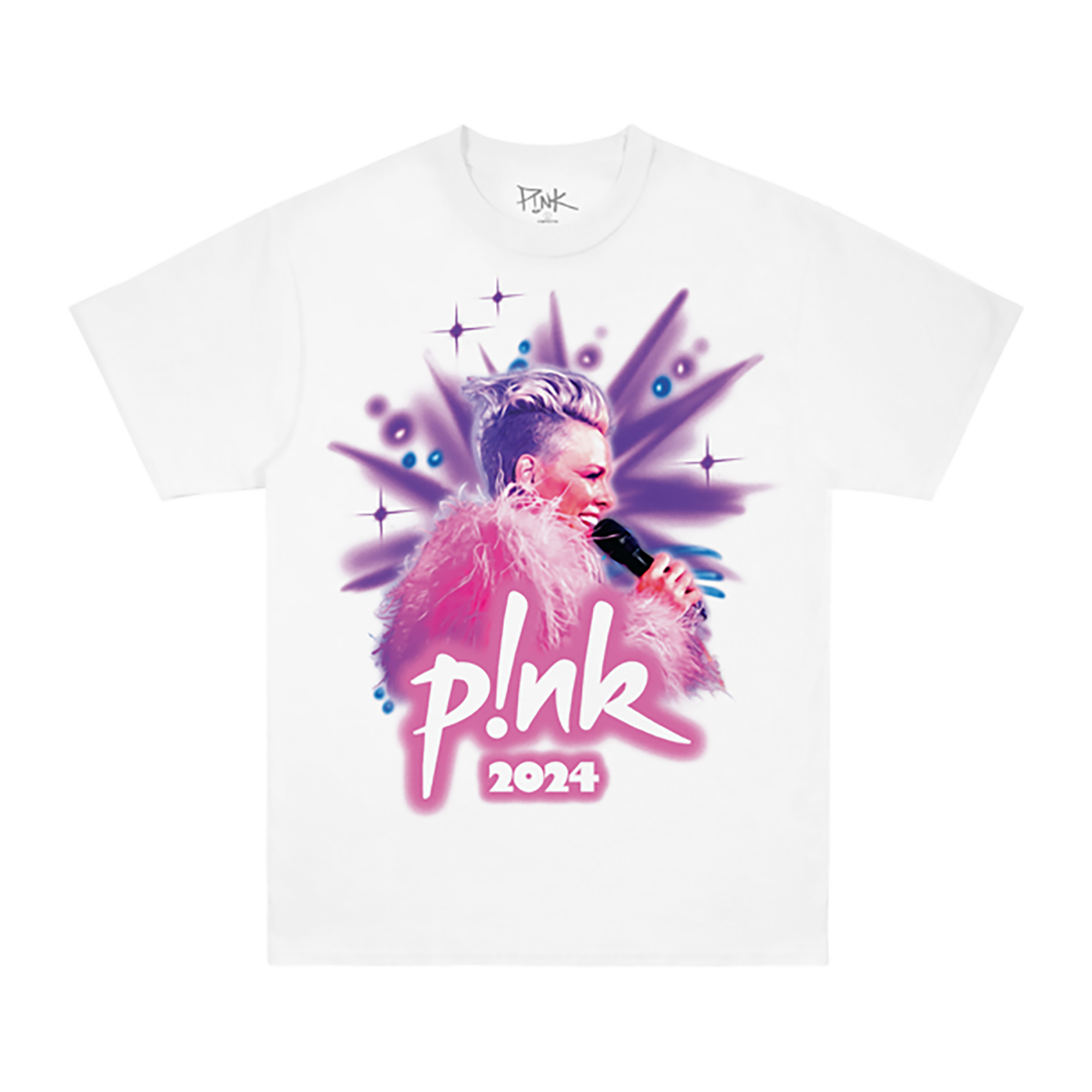 P NK White Airbrush Tee The Official Store p-nk-white-airbrush-tee-the-official-store