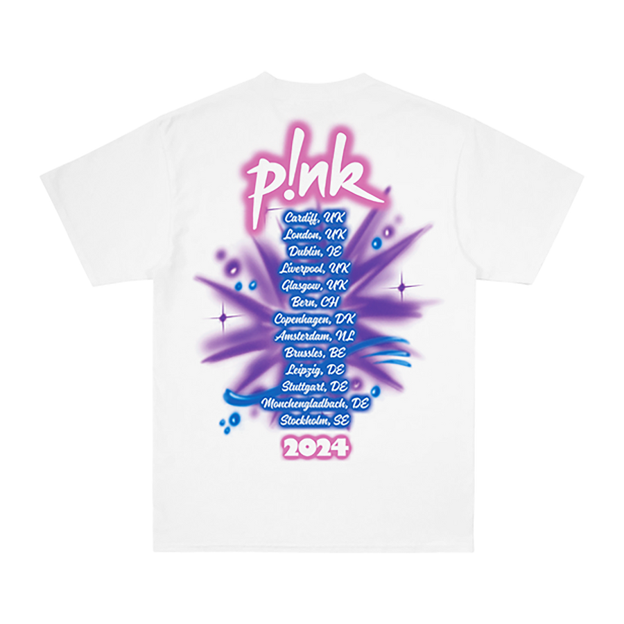 P!NK | White Airbrush Tee