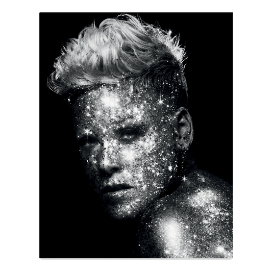 Front image of the P!NK Summer Carnival 2023 programme featuring a portrait of P!NK with silver glitter on her face.