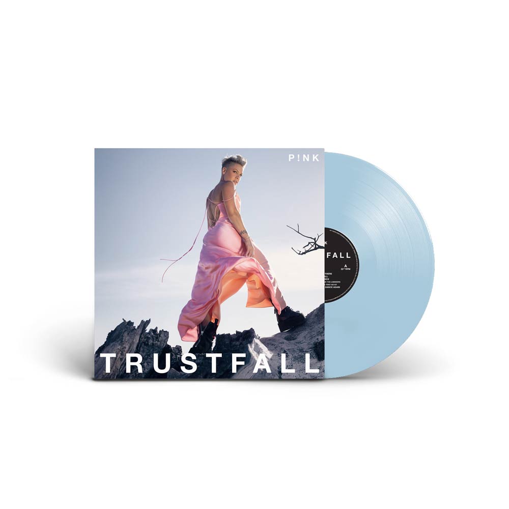 Front image of P!NK TRUSTFALL: Blue Sky Vinyl LP